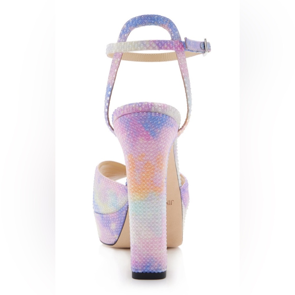 Jimmy Choo Sacaria Multicolor Crystal Platform Heels - Picture 6 of 16